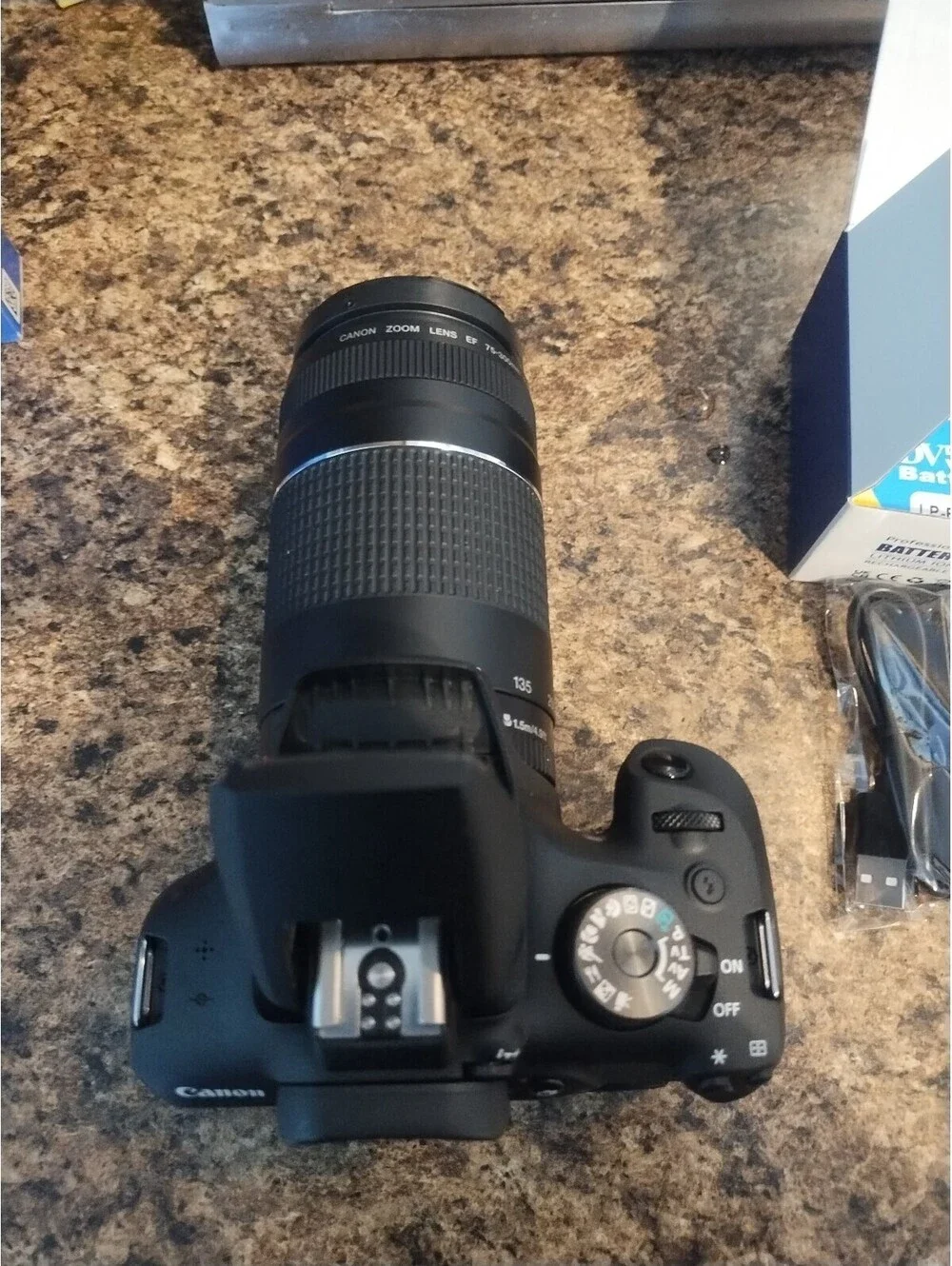 Canon EOS Rebel T7 24.1MP Digital Camera with Two new Batteries and charger